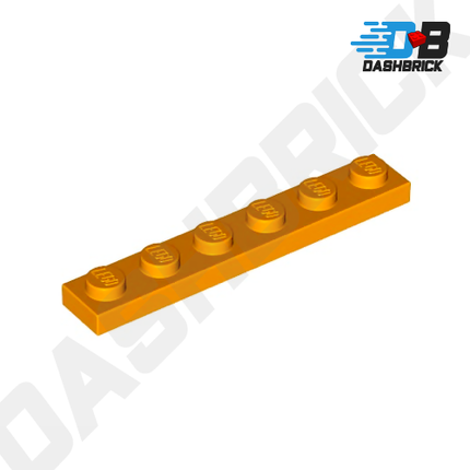 LEGO Plate, 1 x 6, Orange [3666]