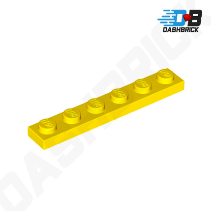 LEGO Plate, 1 x 6, Yellow [3666]