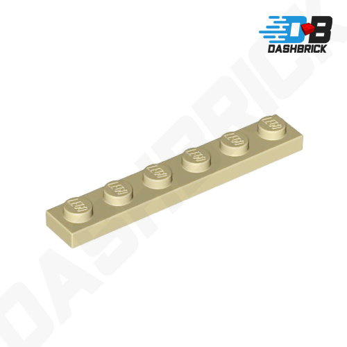 LEGO Plate, 1 x 6, Tan [3666] 4124067