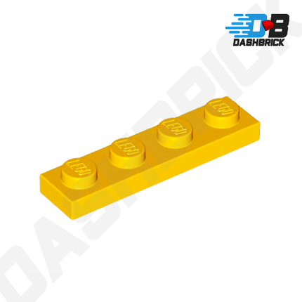 LEGO Plate, 1 x 4, Bright Light Orange [3710]
