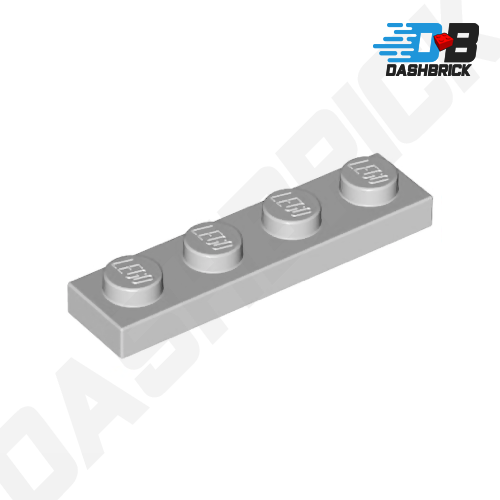 LEGO Plate, 1 x 4, Light Grey [3710]