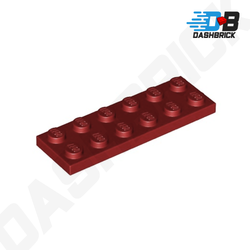 LEGO Plate 2 x 6, Dark Red [3795]