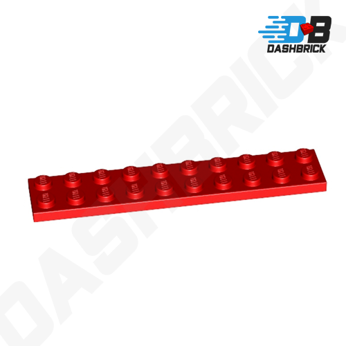 LEGO Plate 2 x 10, Red [3832]