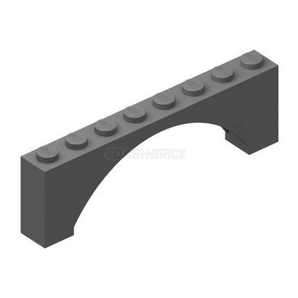 LEGO Brick, Arch 1 x 8 x 2, Dark Grey [16577]
