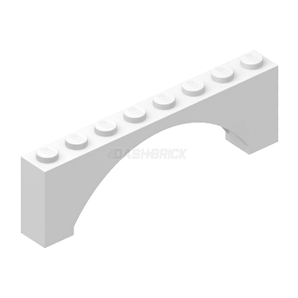 LEGO Brick, Arch 1 x 8 x 2, White [16577]