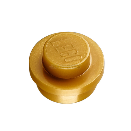 LEGO Round Plate, 1 x 1, Pearl Gold [4073]