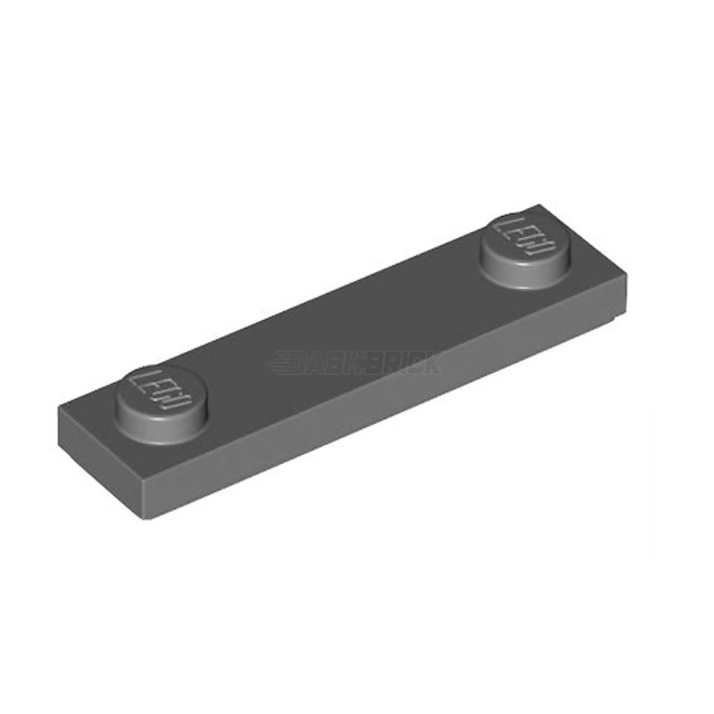 LEGO Plate, Modified 1 x 4, 2 Studs, Dark Grey [92593]