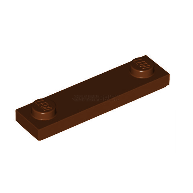 LEGO Plate, Modified 1 x 4, 2 Studs, Reddish Brown [92593] 6210077