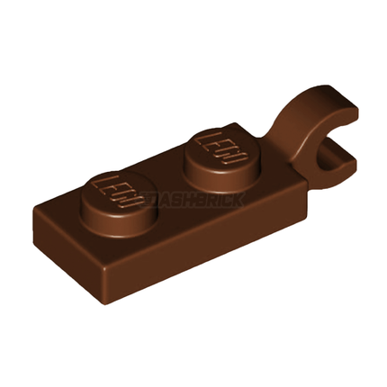 LEGO Plate, Modified 1 x 2 with Clip on End (Horizontal Grip), Reddish Brown [63868] 6338135