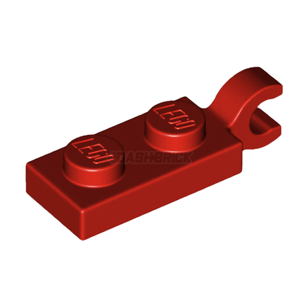 LEGO Plate, Modified 1 x 2 with Clip on End (Horizontal Grip), Red [63868]