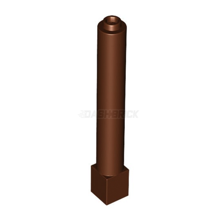 LEGO Support 1 x 1 x 6 Solid Pillar, Reddish Brown [43888] 4520612