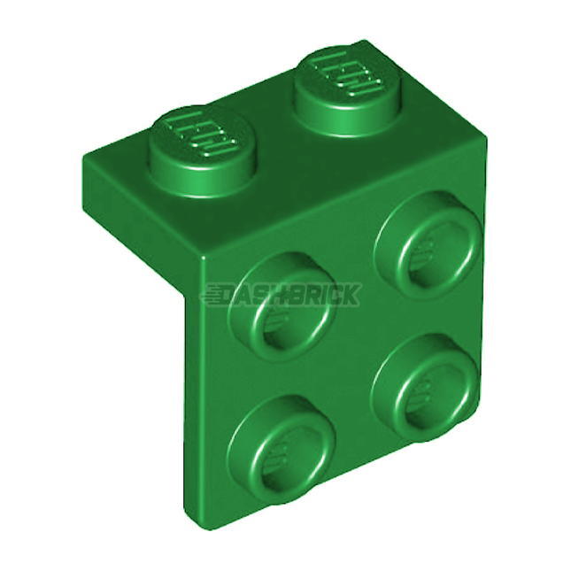 LEGO Bracket 1 x 2 - 2 x 2, Down Angle Support, Green [44728]