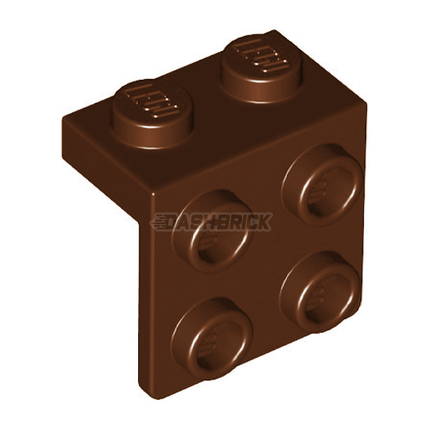 LEGO Bracket 1 x 2 - 2 x 2, Down Angle Support, Reddish Brown [44728]