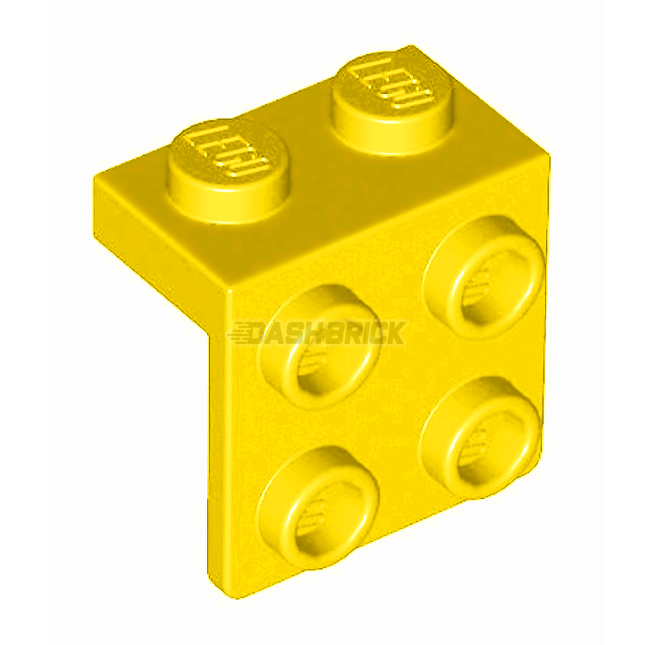 LEGO Bracket 1 x 2 - 2 x 2, Down Angle Support, Yellow [44728]
