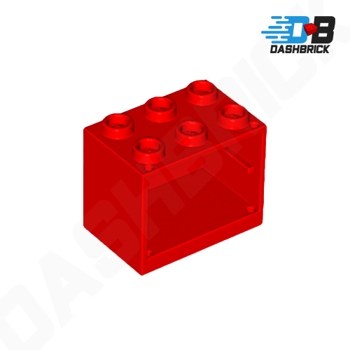 LEGO Container, Cupboard, Kitchen Bench, Storage 2 x 3 x 2, Red [4532b]