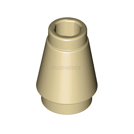 LEGO Cone 1 x 1 with Top Groove, Tan [4589b] 4529237