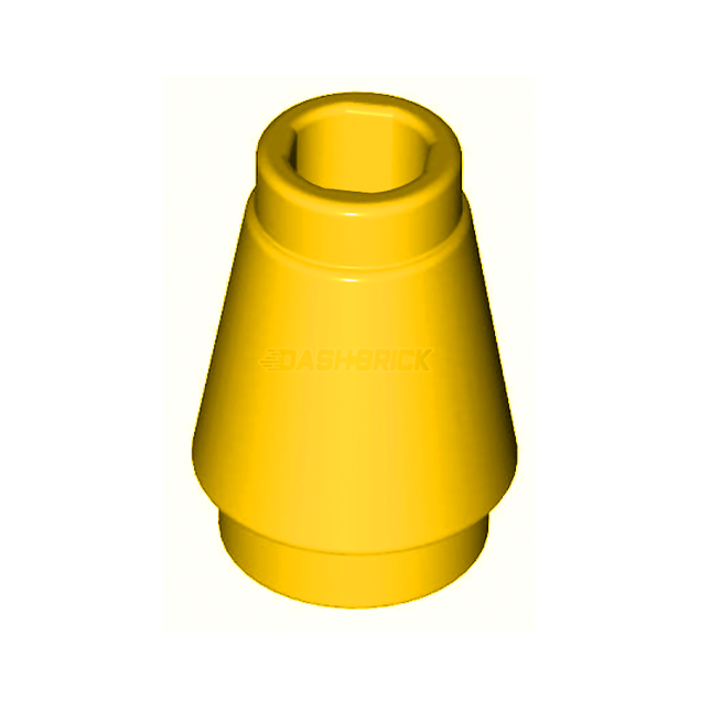 LEGO Cone 1 x 1 with Top Groove, Yellow [4589b]