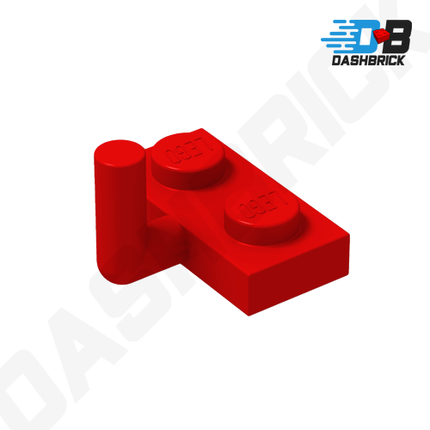 LEGO Plate, Modified 1 x 2, Bar Arm Up, Red [4623b / 88072]