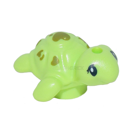 LEGO Minifigure Animal - Turtle Baby, Olive Green Spots, Yellowish Green [49576pb01]