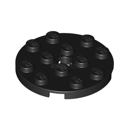 LEGO Plate, Round 4 x 4 with Hole, Black [60474] 4515350