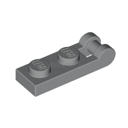 LEGO Plate, Modified 1 x 2, Handle on End, Closed Ends, Dark Grey [60478]