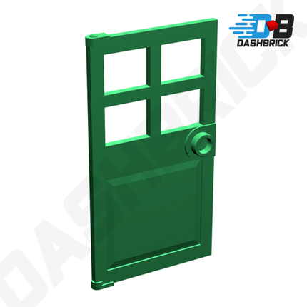 LEGO Door 1 x 4 x 6 with 4 Panes and Stud Handle, Green [60623]