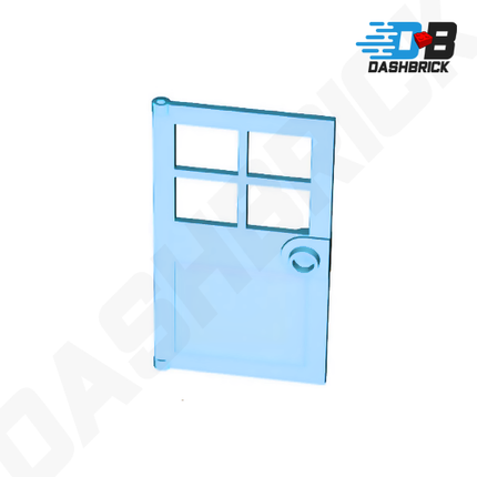 LEGO® Door 1 x 4 x 6 with 4 Panes and Stud Handle, Medium Blue [60623]