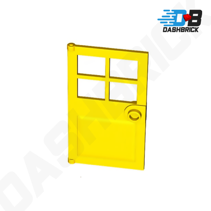 LEGO Door 1 x 4 x 6 with 4 Panes and Stud Handle, Yellow [60623]