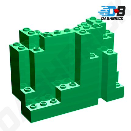 LEGO Rock/Cliff Panel 4 x 10 x 6 (BURP), Green [6082]
