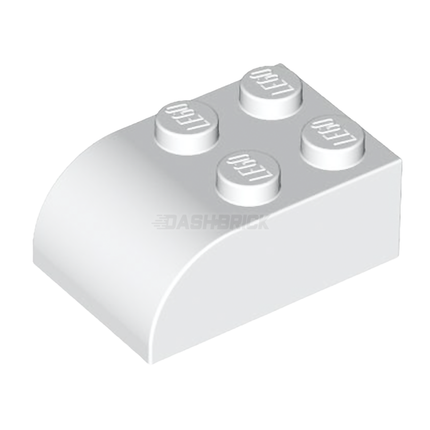 LEGO Slope, Curved 3 x 2 x 1 with Four Studs, White [6215] 621501