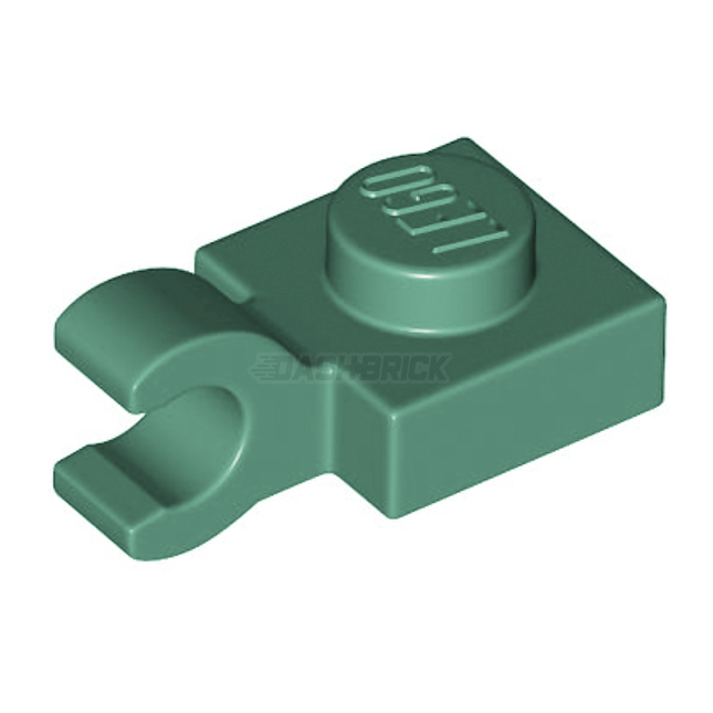 LEGO Plate, Modified 1 x 1, Open O Clip (Horizontal Grip), Sand Green [61252] 6360112