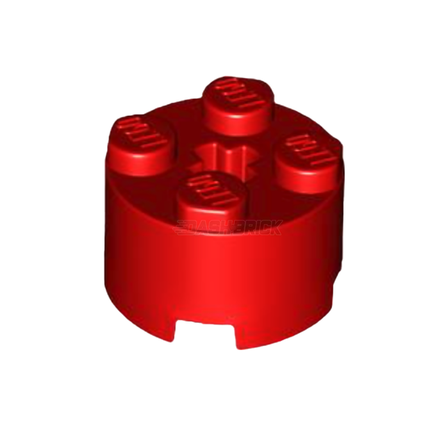LEGO Brick, Round 2 x 2 with Axle Hole, Red [3941]