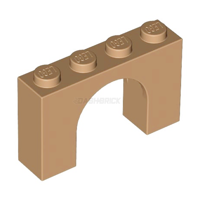 LEGO Brick, Arch 1 x 4 x 2, Medium Nougat [6182]