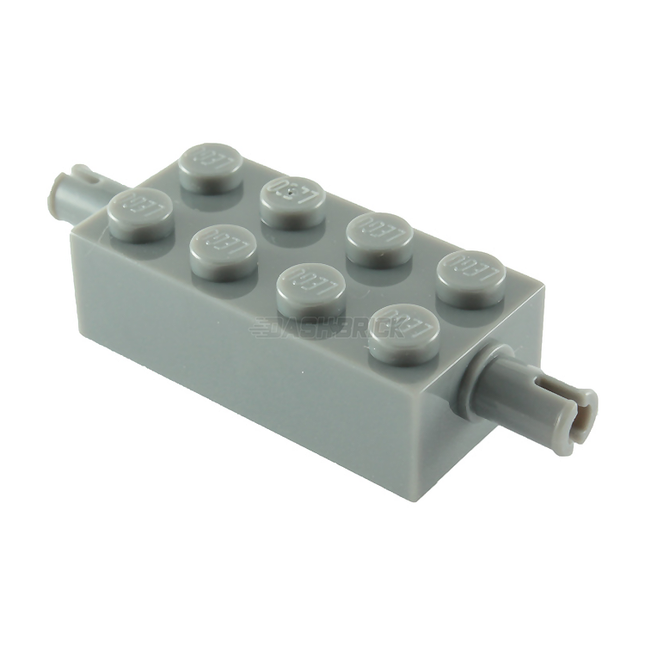 LEGO Brick, Modified 2 x 4 with Pins, Dark Grey [6249]