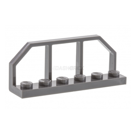 LEGO Fence/Barrier/Plate, Modified 1 x 6, (Train Wagon End), Dark Grey [6583]