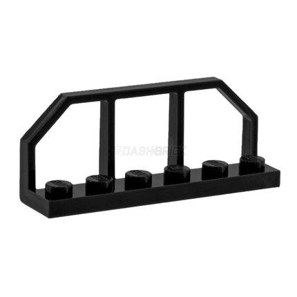 LEGO Fence/Barrier/Plate, Modified 1 x 6, (Train Wagon End), Black [6583]