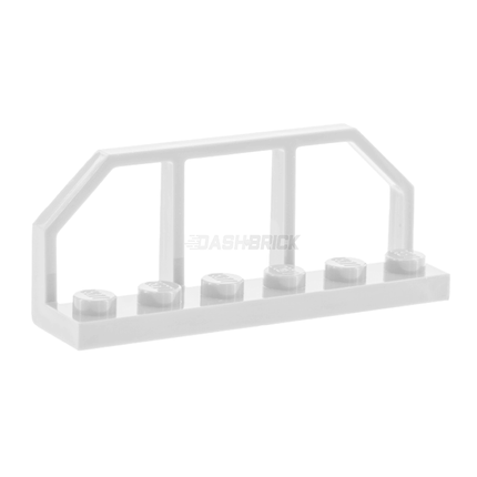 LEGO Fence/Barrier/Plate, Modified 1 x 6, (Train Wagon End), White [6583]