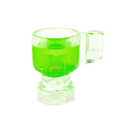 LEGO Minifigure Accessory - Stein/Cup/Glass, Green Drink, Trans-Clear [68495pb02]
