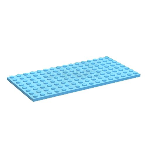 LEGO Plate 8 x 16, Medium Azure (Light Blue) [92438]