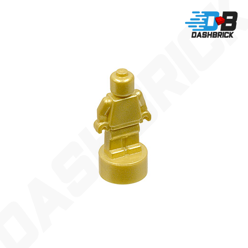 LEGO Minifigure Accessory - Trophy / Statuette, Pearl Gold [90398]