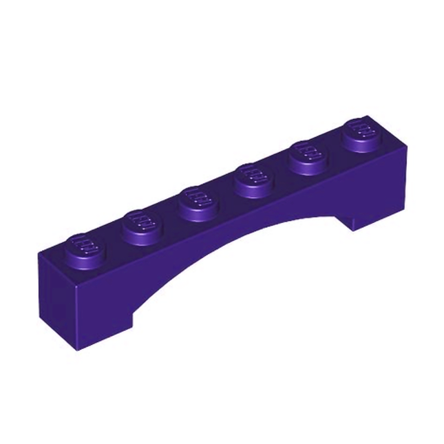 LEGO® Brick, Arch 1 x 6, Raised Bow/Arch, Dark Purple [92950]