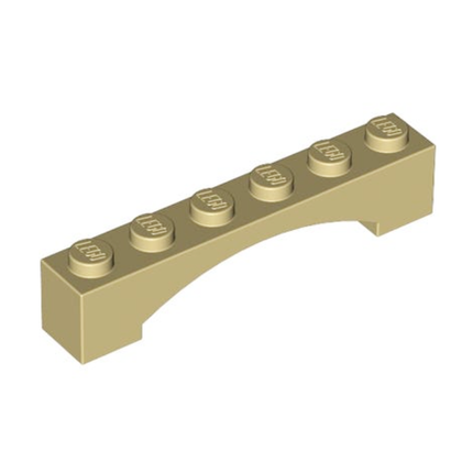 LEGO Brick, Arch 1 x 6, Raised Bow/Arch, Tan [92950]