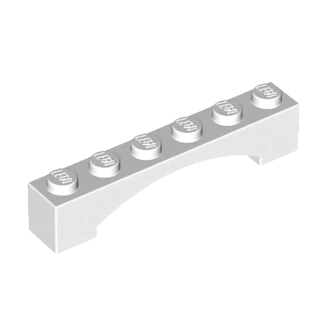 LEGO Brick, Arch 1 x 6, Raised Bow/Arch, White [92950]