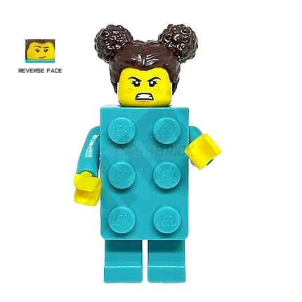 LEGO Minifigure - Brick Costume Girl, Brick Suit Girl, Dark Turquoise [Limited Edition]