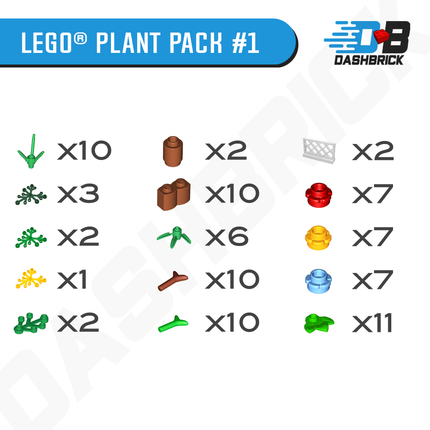 Bulk LEGO® Plant & Garden Pack #1 [90 Parts - Trees, Flowers, Plants]