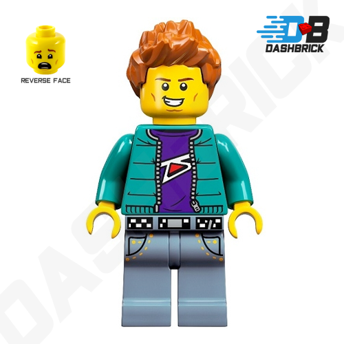 LEGO Minifigure - "Rami" Puffer Jacket, Jeans, Spiky Hair [CITY/HIDDEN SIDE]
