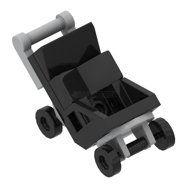 LEGO "Baby Stroller" - Pram/Buggy/Pushchair, Black [MiniMOC]