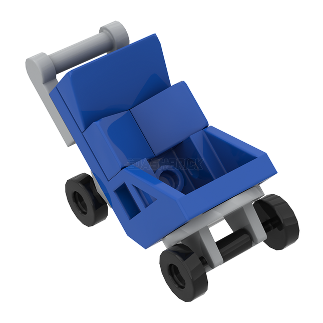 LEGO "Baby Stroller" - Pram/Buggy/Pushchair, Blue [MiniMOC]