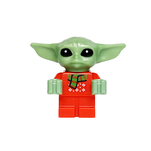 LEGO Minifigure - Baby Yoda/Grogu/The Child - Red Christmas Sweater & Scarf [STAR WARS]