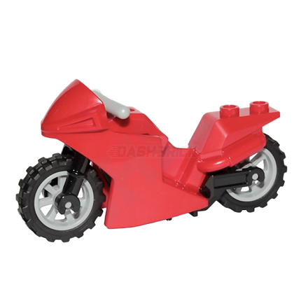 LEGO Minifigure Accessory - Racing Motorcycle Sport Bike, Red [18895]